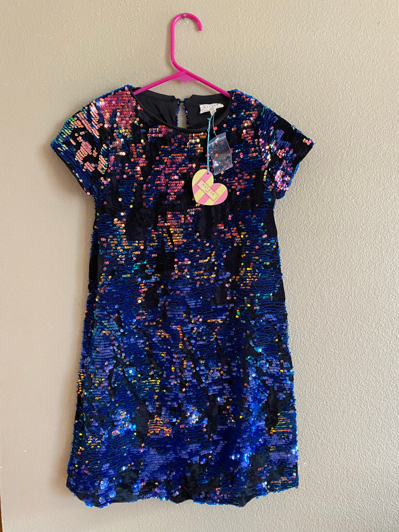 Hayden Girls Blue Iridescent Sequin Dress