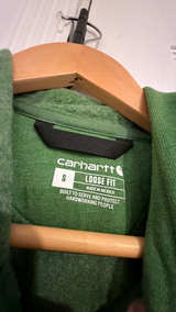 Carhartt Loose Fit Midweight Logo Sleeve Sweatshirt Green - Image 3