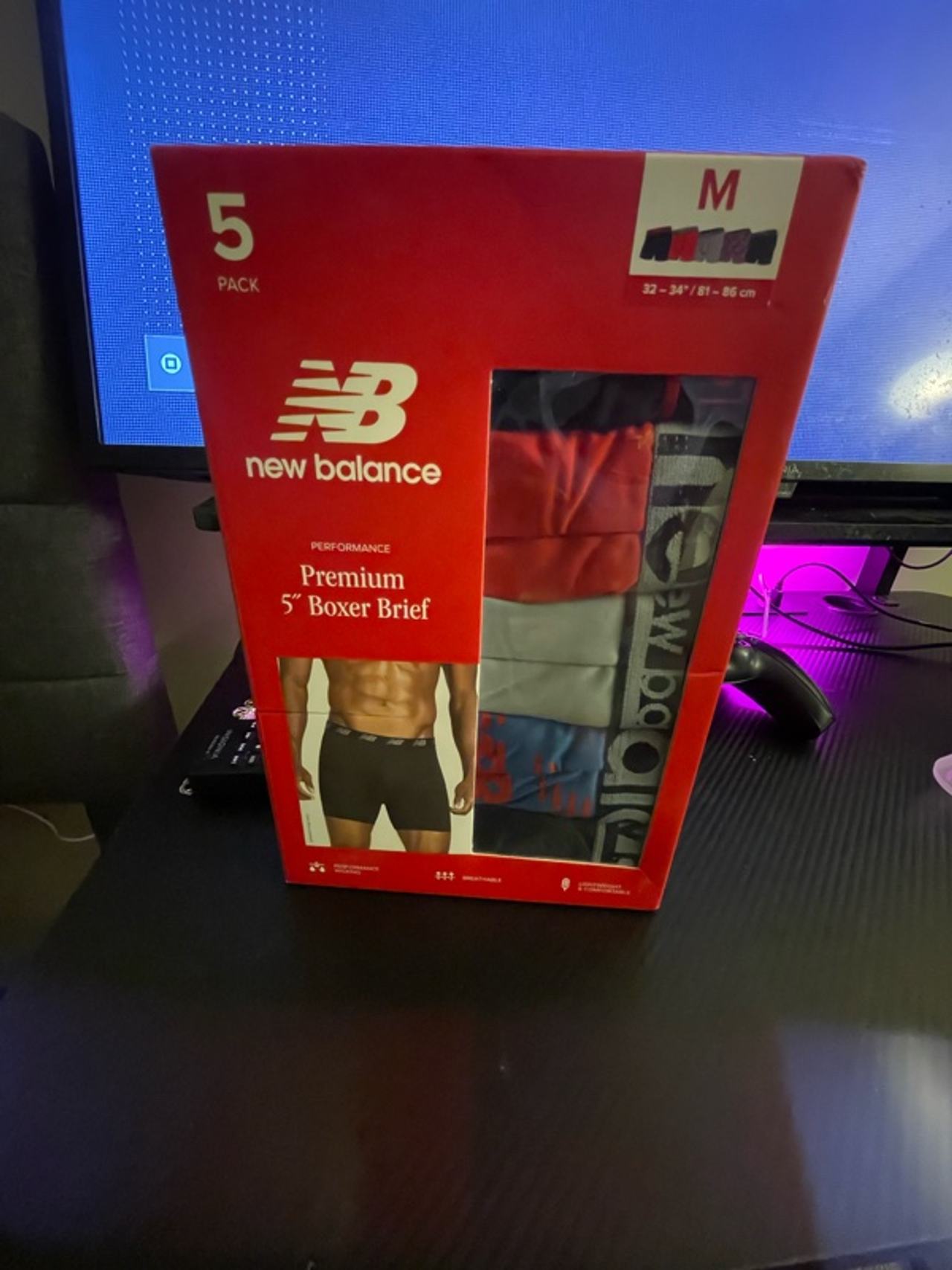 New Balance Men's Performance Premium Boxer Briefs 5-Pack
