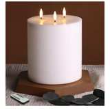 Large 6x6 3-Wick Flameless LED Pillar Candle with Remote - Image 1