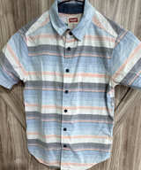 Wrangler Boys' Short Sleeve Striped Button-Down Shirt size 8 dress casual - Image 1