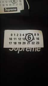 Supreme MM6 Maison Margiela Zip Up Hooded Sweatshirt Black - Image 4