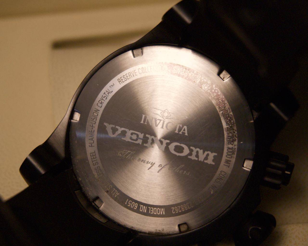 Invicta Venom Reserve 6051 – 53.7 mm Black Chronograph Dive Watch