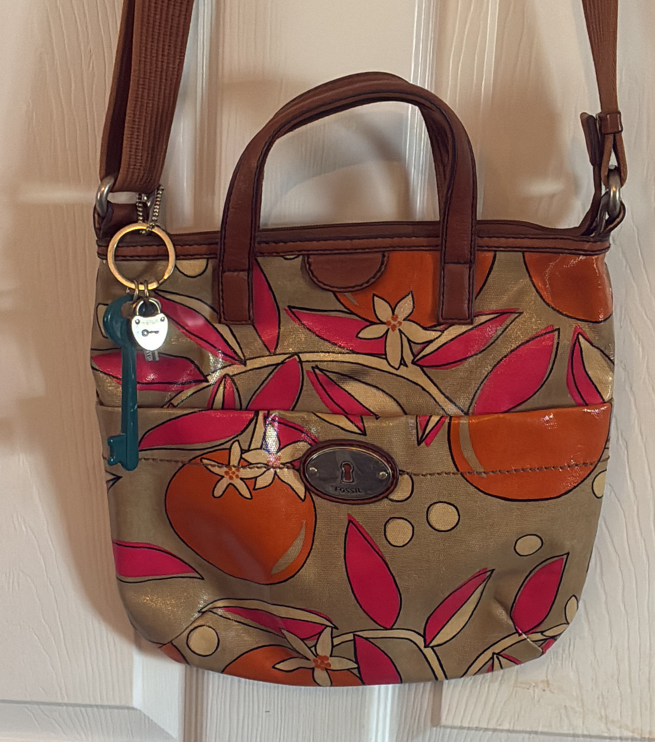 Fossil Key-Per Coated Canvas Crossbody Bag