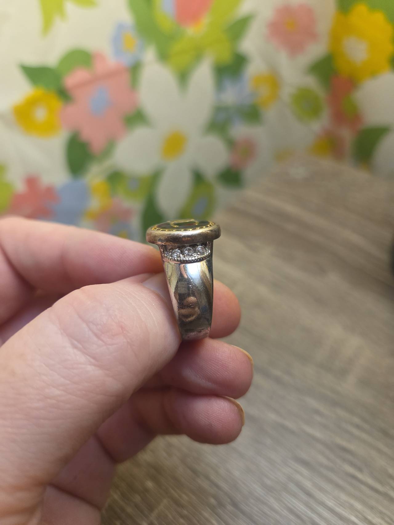 Chanel Vintage CC Button Ring