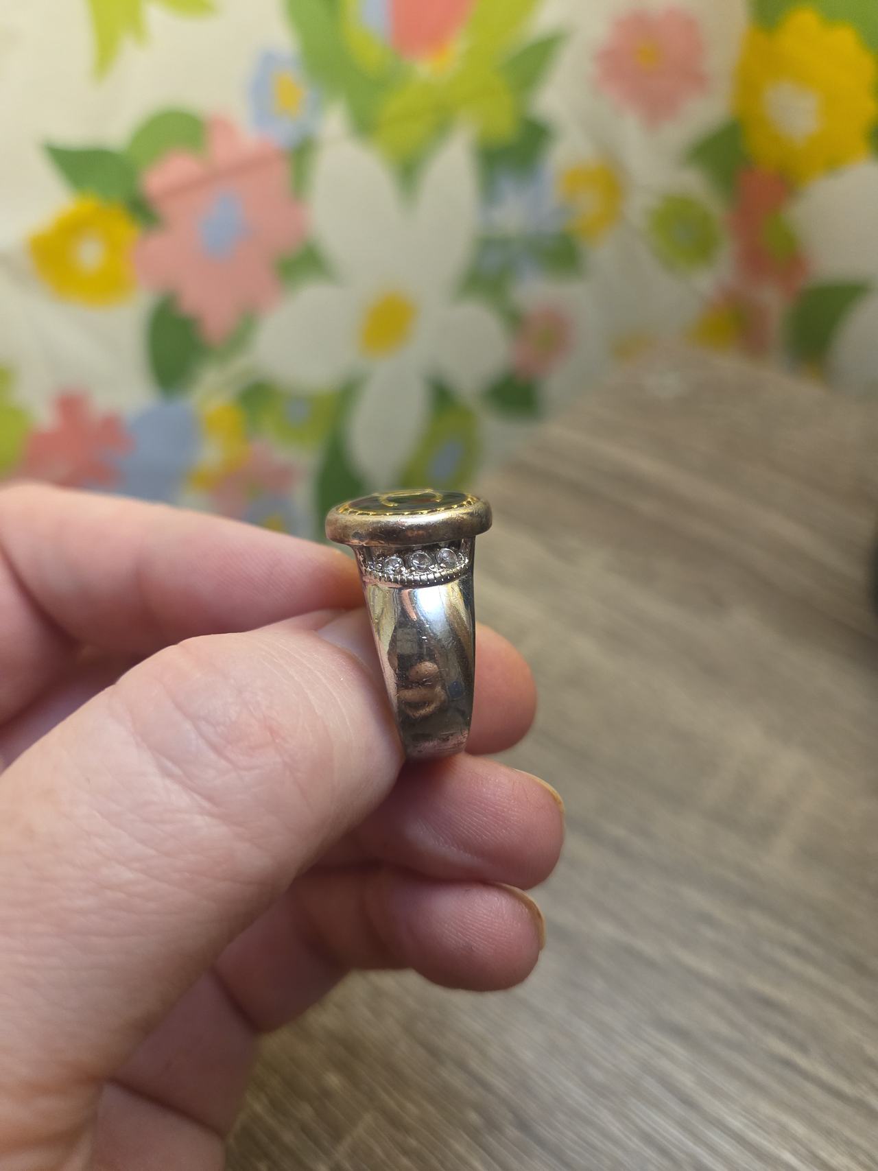 Chanel Vintage CC Button Ring