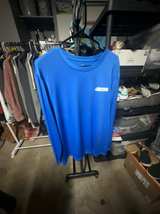 Hurley Men's Long Sleeve UPF Tee White/Blue Waves Size Large  - Image 1