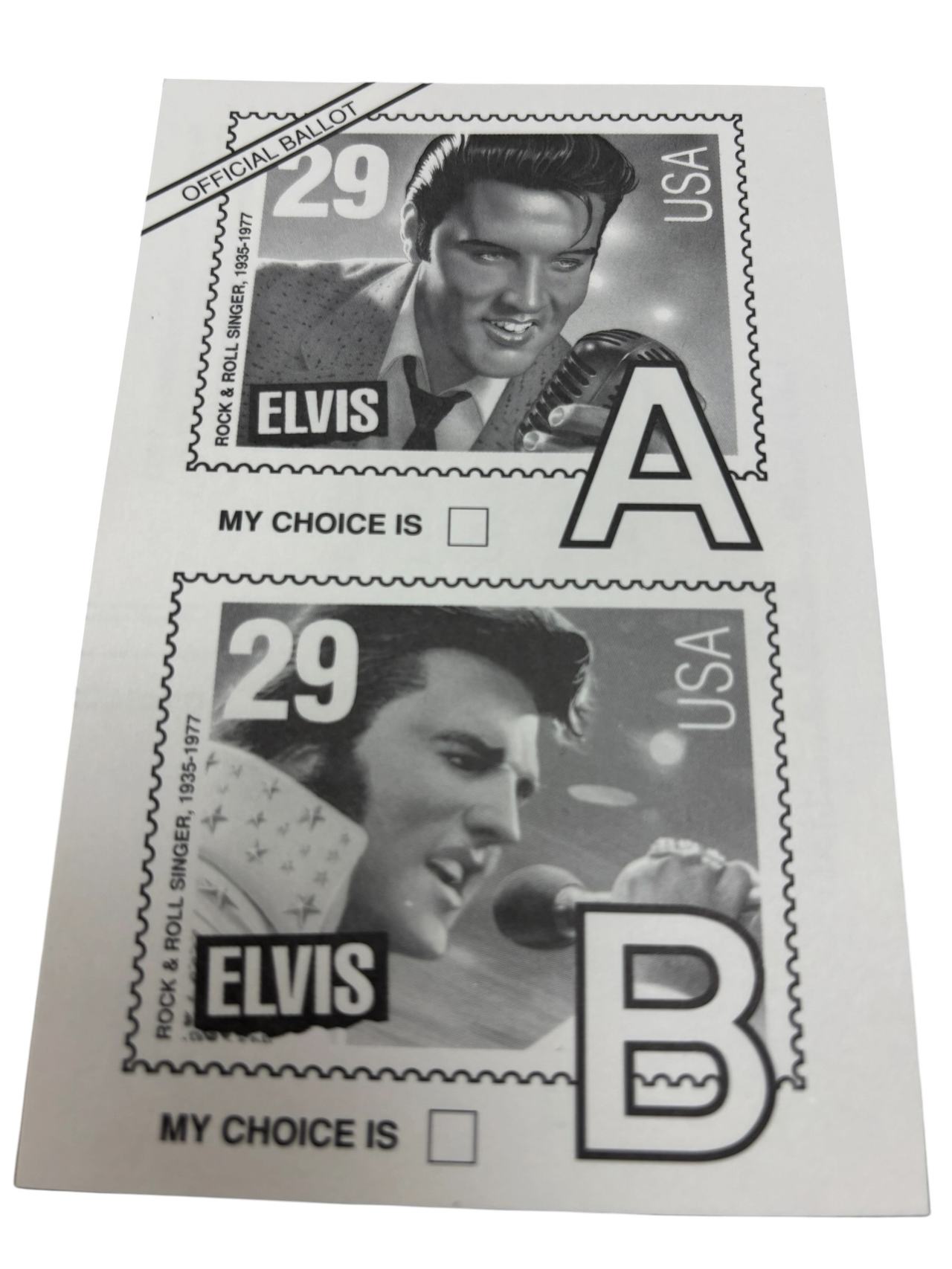 1992 USPS Elvis Presley Stamp Official Ballot Cards Bundle