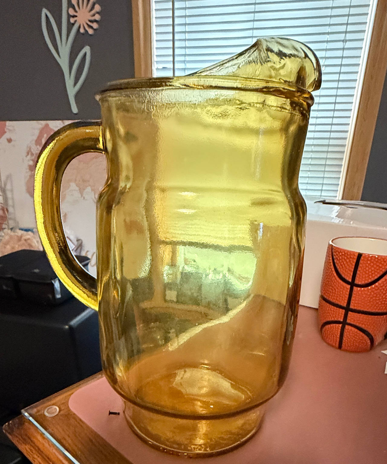 Anchor Hocking Amber Glass Pitcher