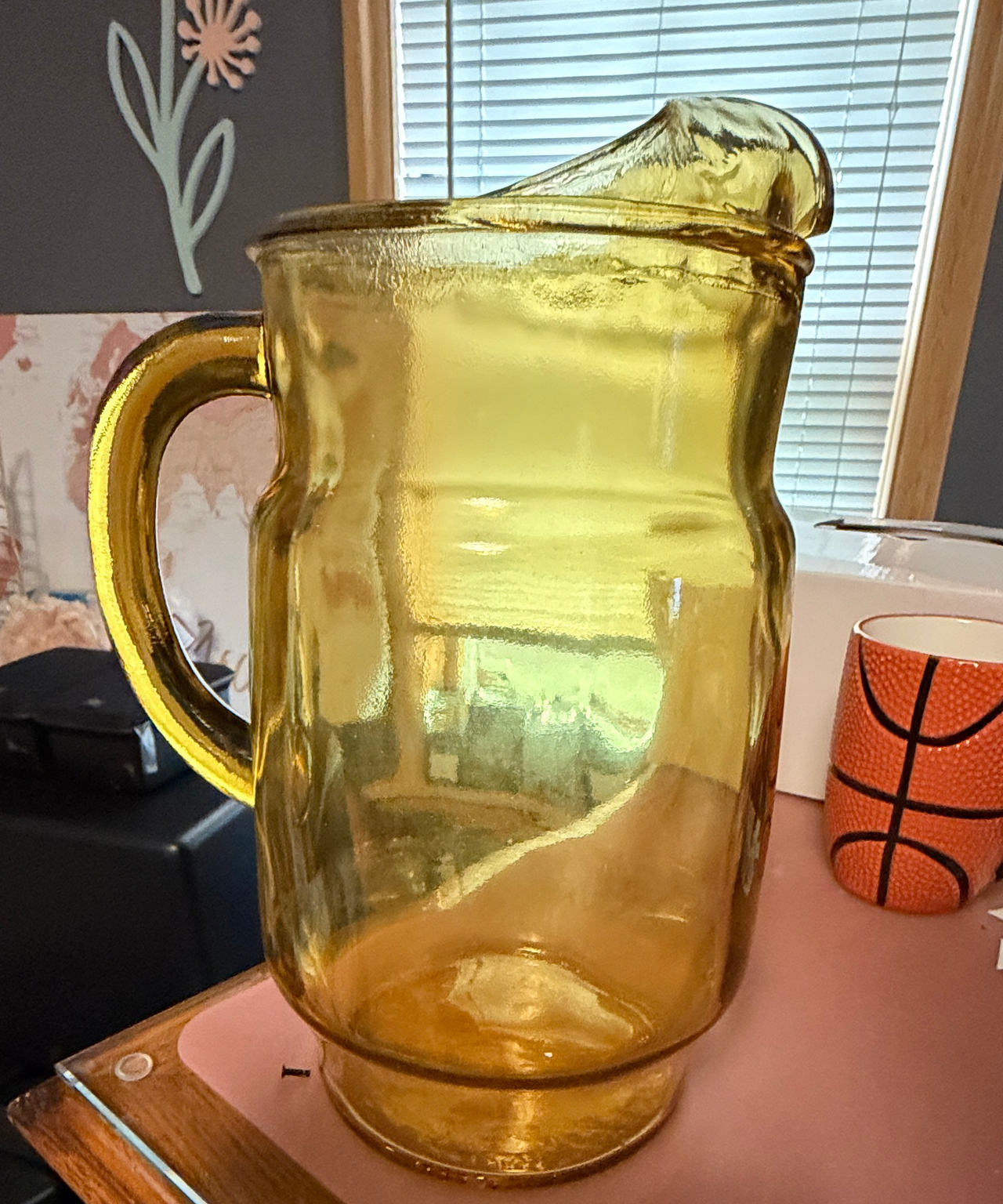 Anchor Hocking Amber Glass Pitcher