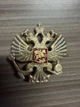 Russian Military Double-Headed Eagle Cap Badge - Image 1