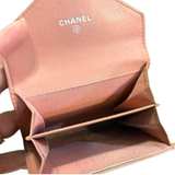 Chanel Pink Leather Wallet with CC Logo - Image 2