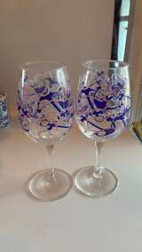 Lilly Pulitzer Nautical Anchor Wine Glasses - Image 6