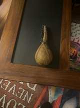 Antique Leather Camel Leather Powder Flask - Image 1