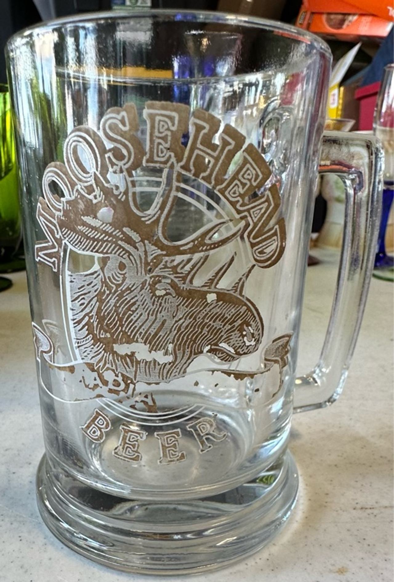 Moosehead Canadian Lager Glass Beer Mug 5"