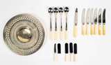 Vintage Silver Plate Cutlery and Pierced Bowl Set - Image 1