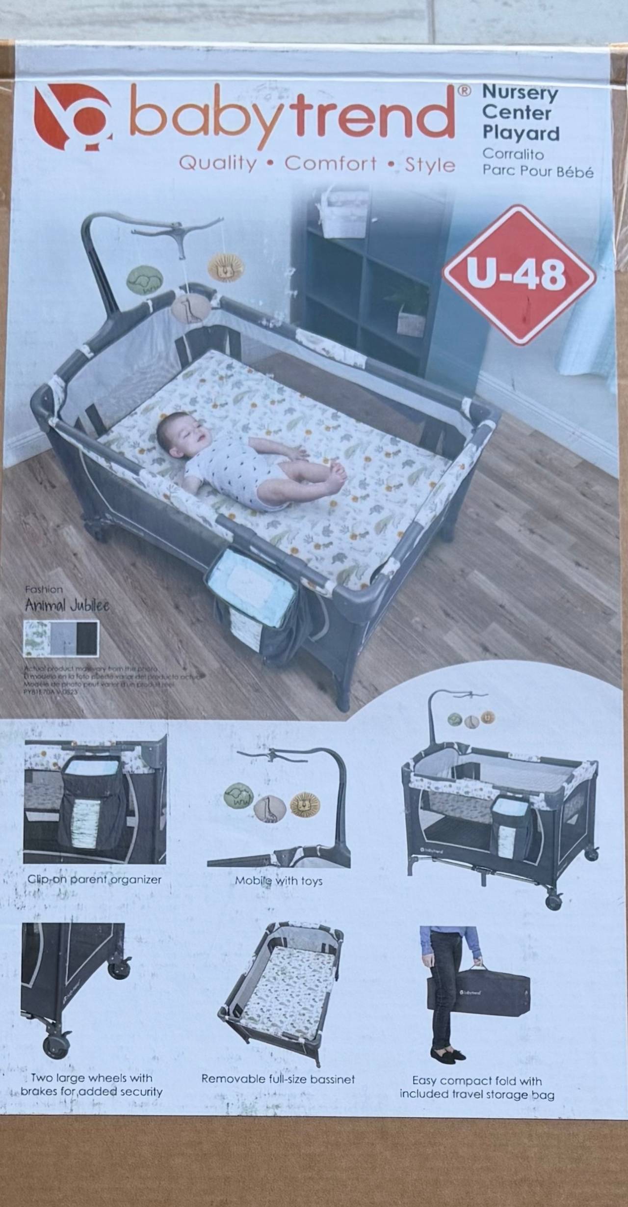 Baby Trend Nursery Center Playard - Animal Jubilee NEW