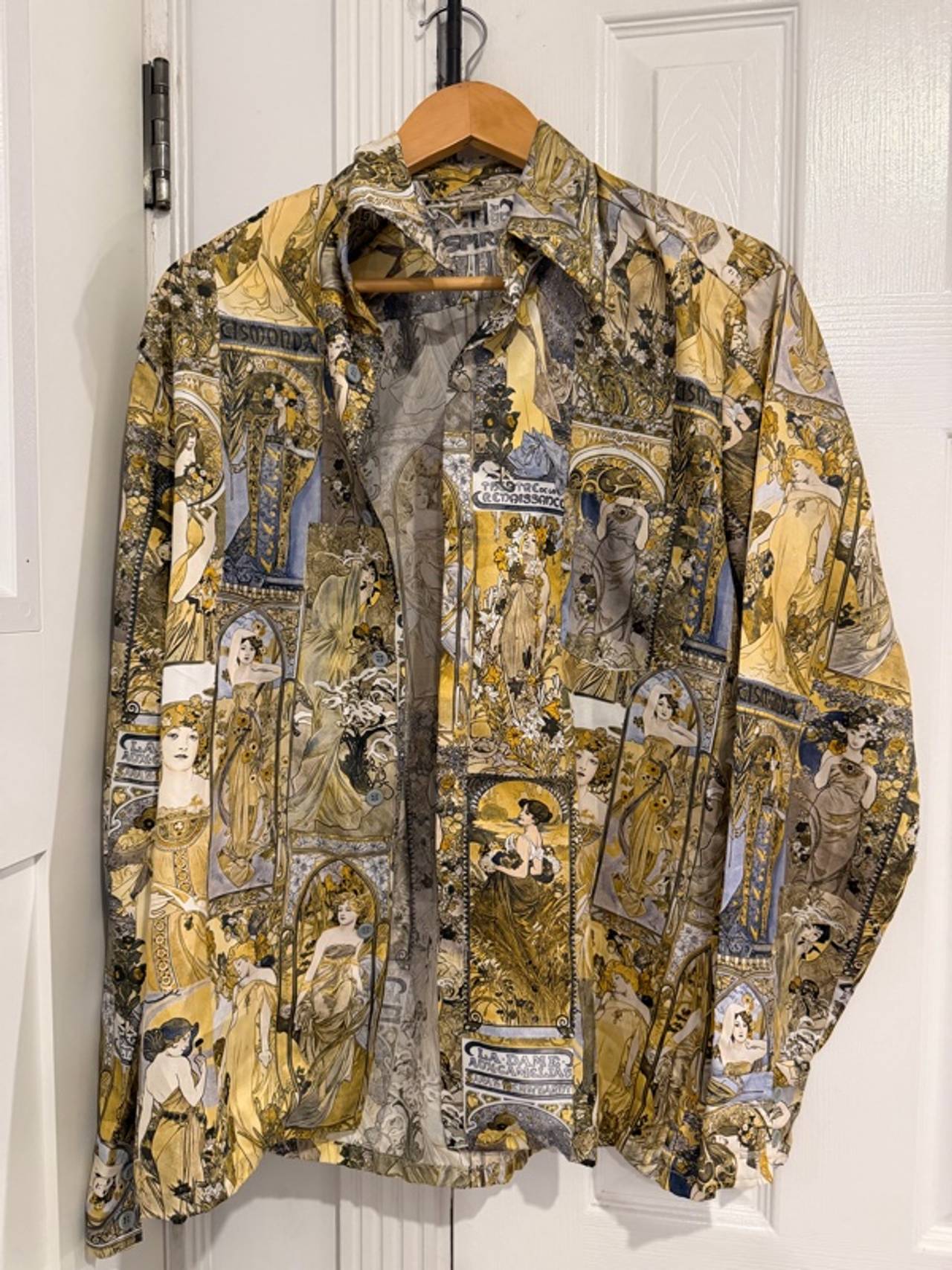 Vintage 1970s SPIRE Printed Collared Shirt MEDIUN 