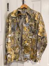 Vintage 1970s SPIRE Printed Collared Shirt MEDIUN  - Image 1