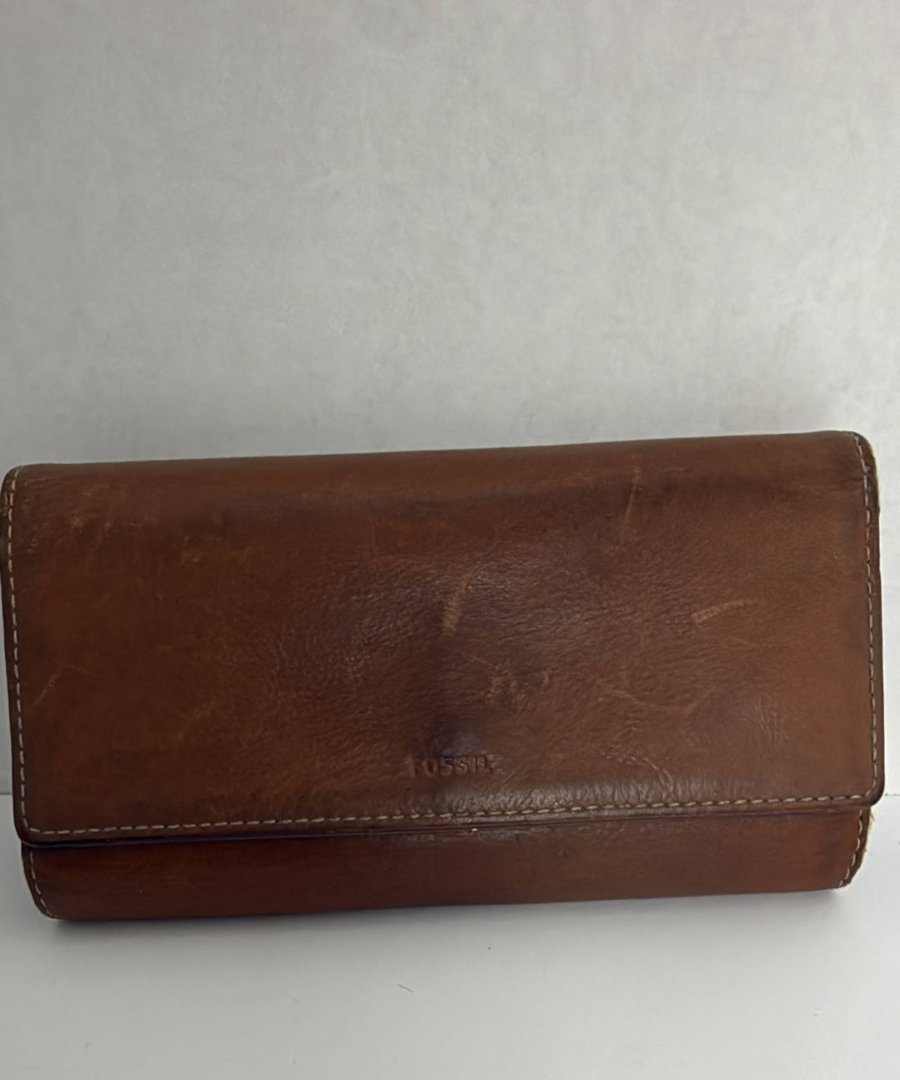 Fossil Leather Flap Clutch Wallet
