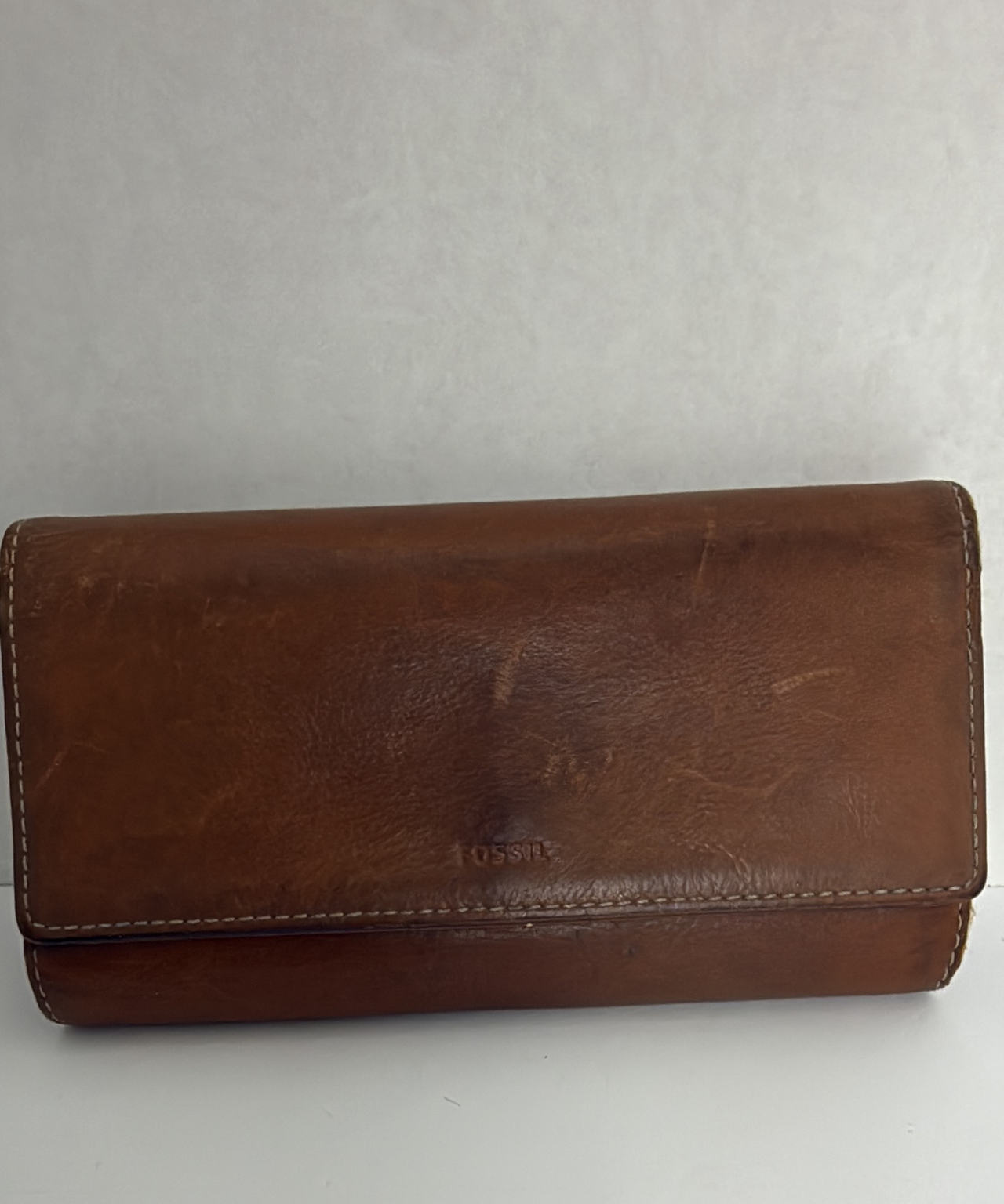 Fossil Leather Flap Clutch Wallet