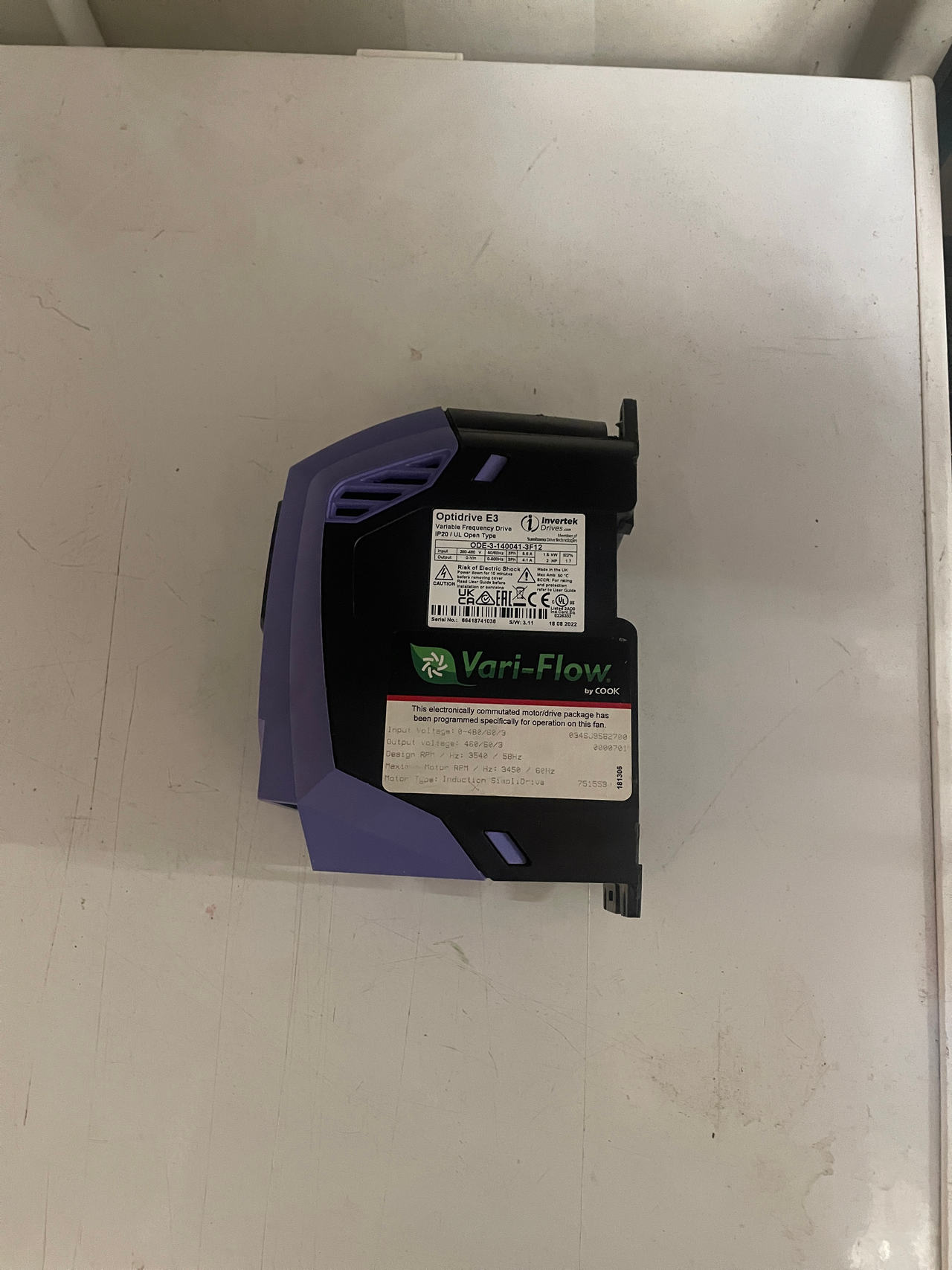 Invertek Optidrive E3 Vari-Flow VFD