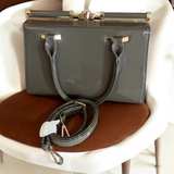 Patent Leather Structured Handbag - Image 1