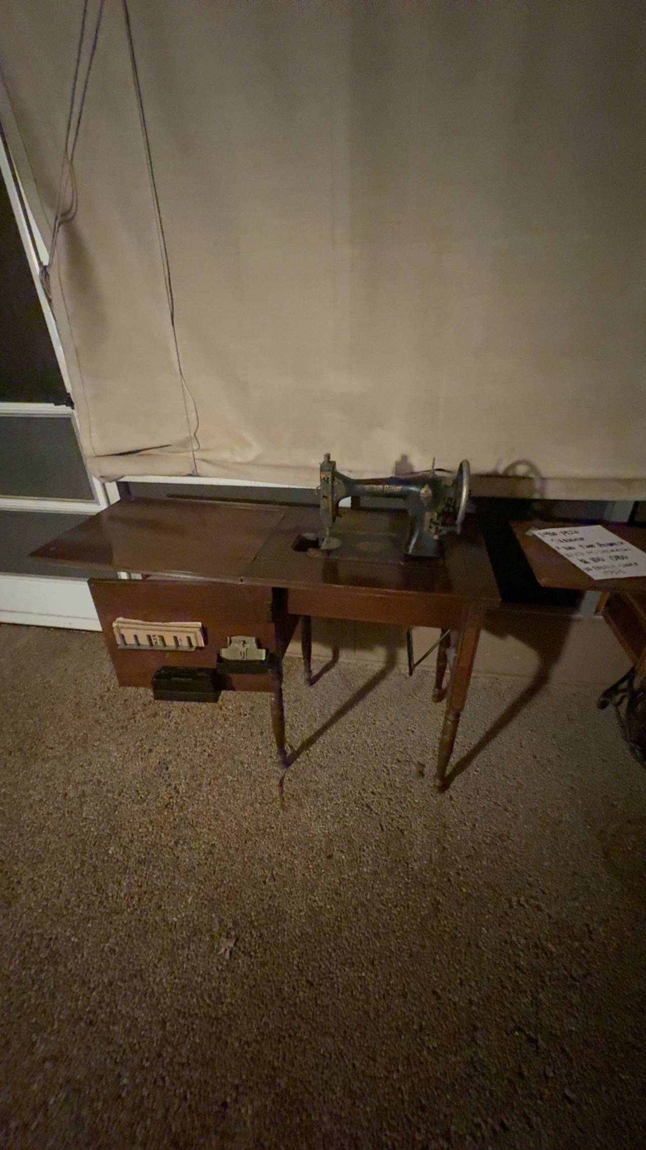 White Rotary Sewing Machine with Martha Washington Cabinet