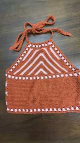 Charlotte Russe Crochet Chevron Halter Top Small - Image 4