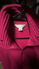 Christopher & Banks Magenta Waffle Vest with Pockets Womens size small - Image 2