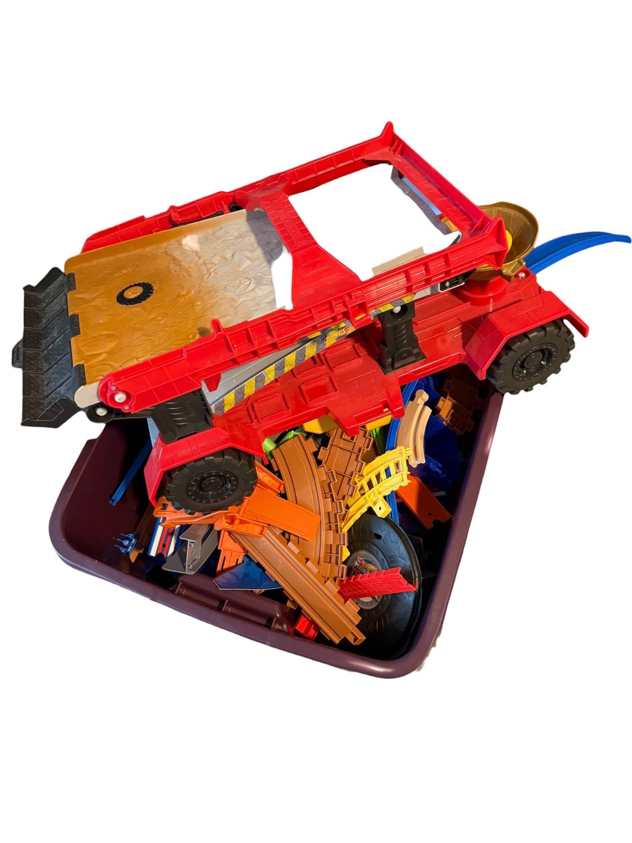 Assorted Toy Track and Vehicle Set Lot