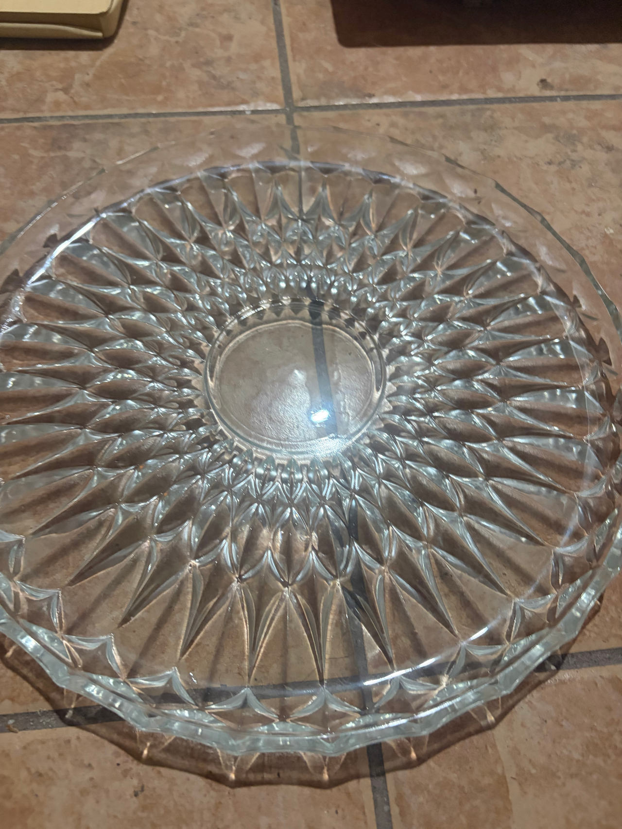 Federal Glass Petal Starburst Platter