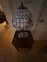 Vintage Tiffany Style Stained Glass Table Lamp - Image 1