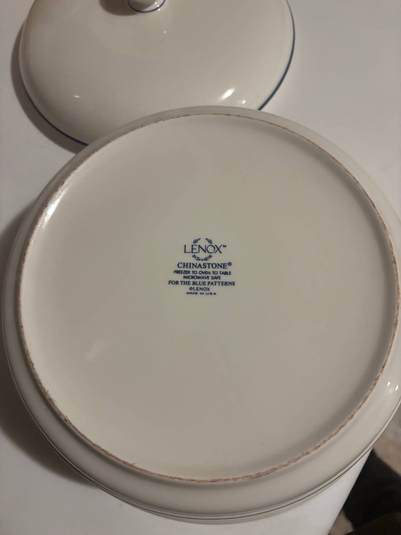 Lenox Chinastone For the Blue Patterns Covered Casserole Dish