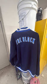 Custom Varsity Jacket Black Royal-White - Image 3