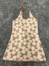 Floral Knit Halter Dress - Image 1