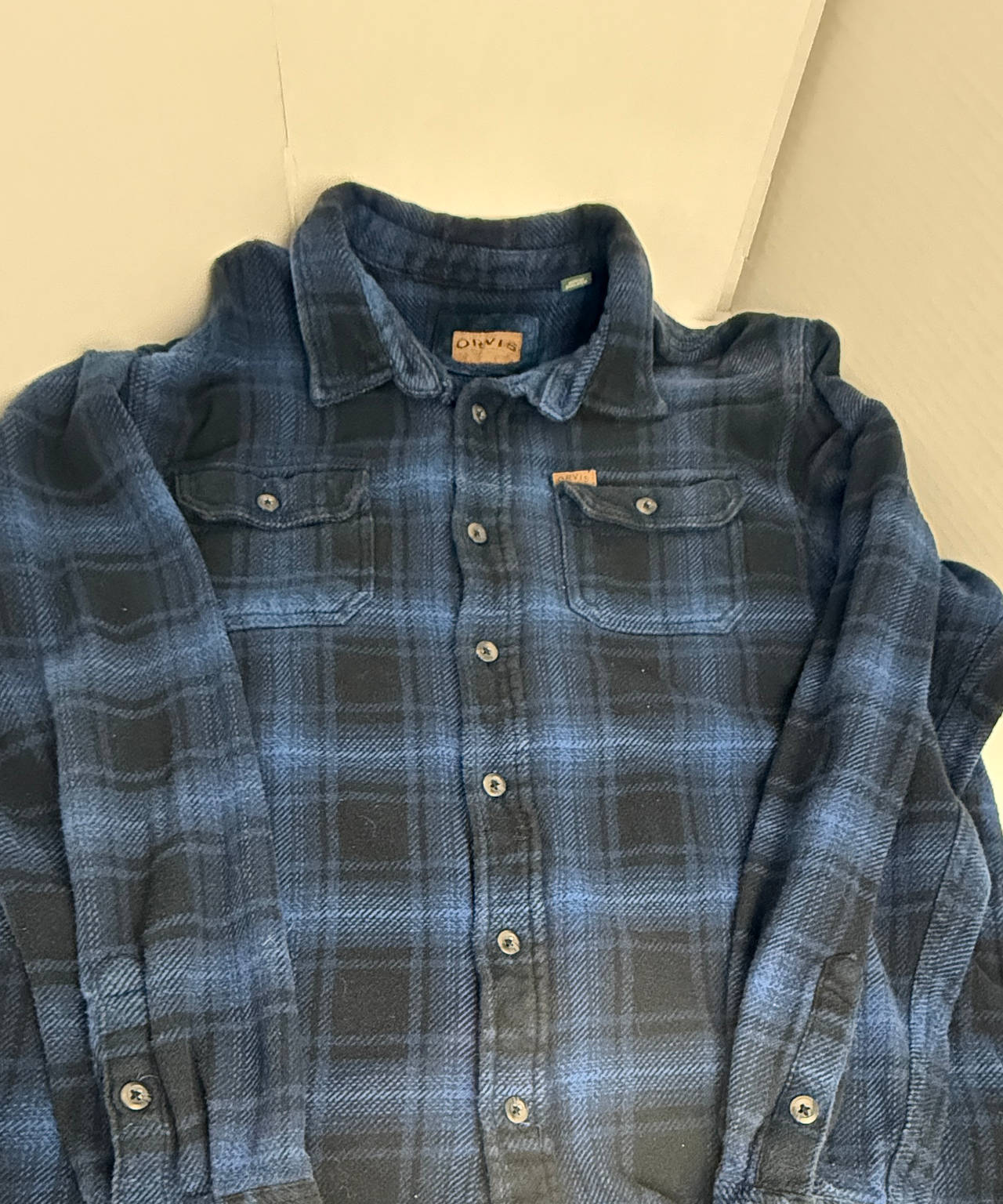 Orvis Men's Plaid Flannel Shirt XL