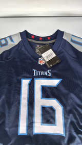 Nike Tennessee Titans Treylon Burks #16 Navy Blue Game Jersey - Image 2