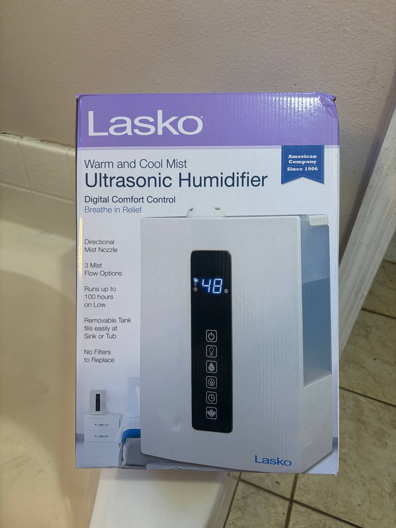 Lasko Warm and Cool Mist Ultrasonic Humidifier