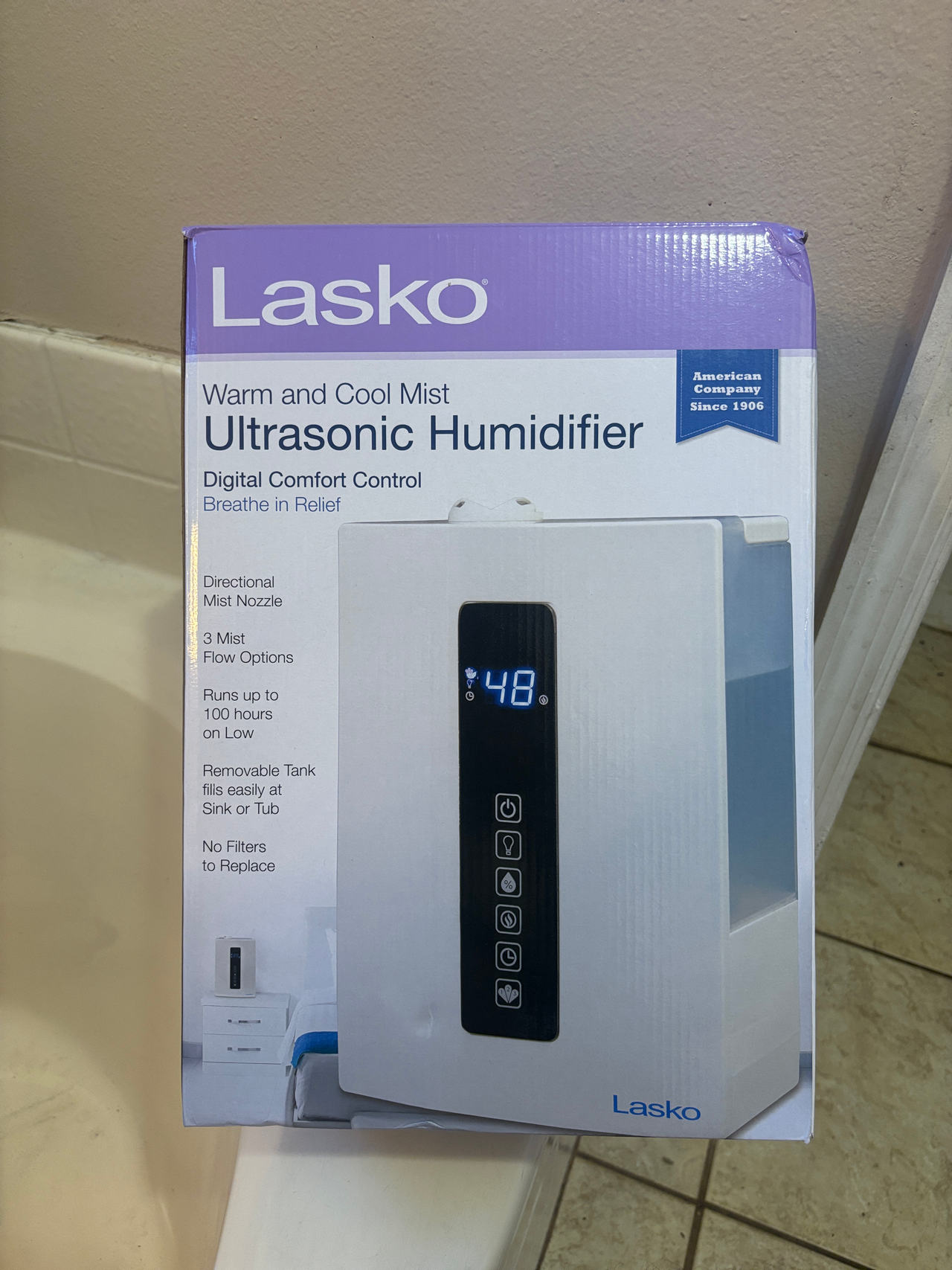 Lasko Warm and Cool Mist Ultrasonic Humidifier