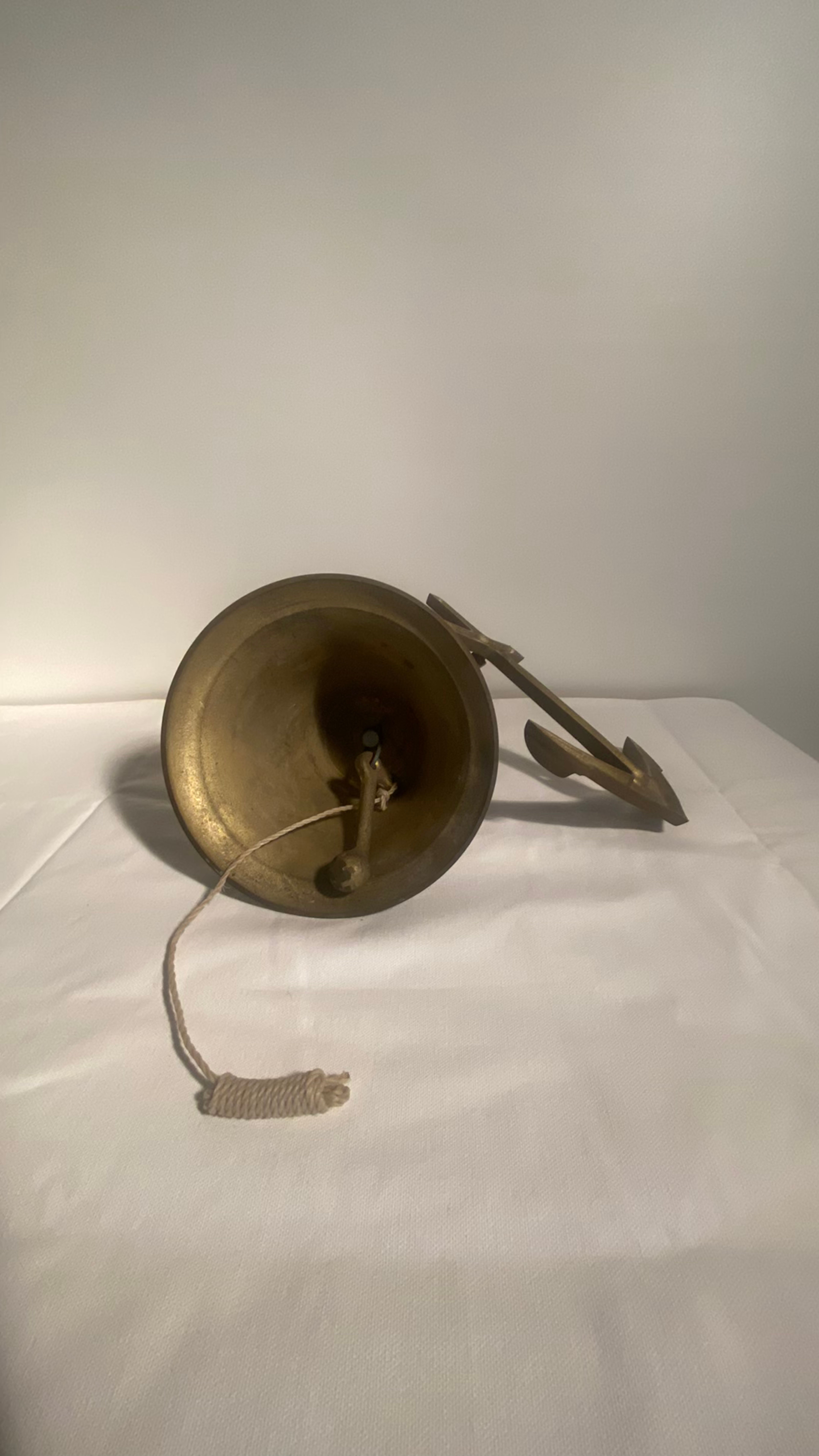 Brass Ship's Bell with Anchor Mount - Image 5