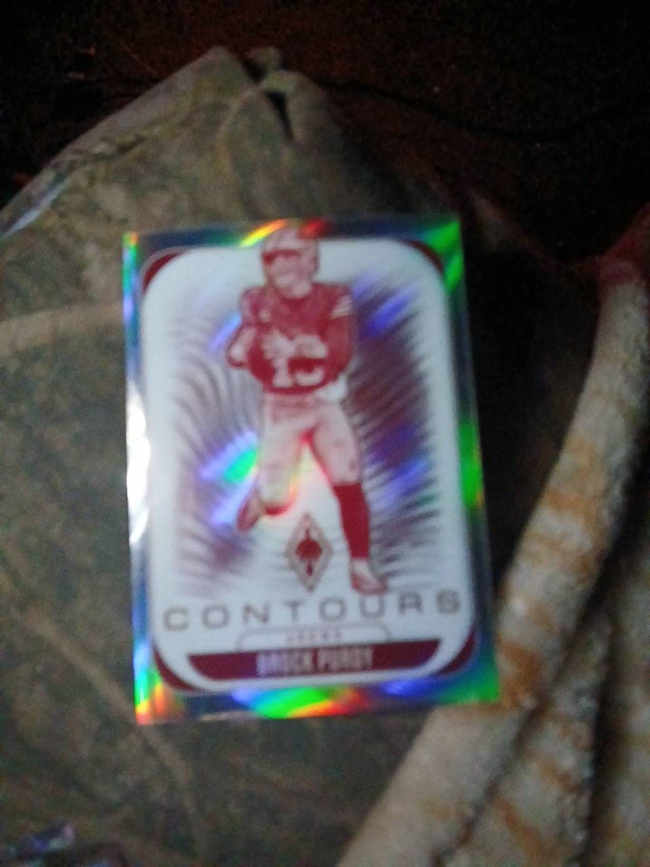 2022 Panini Phoenix Contours Brock Purdy Silver Prizm Rookie Card