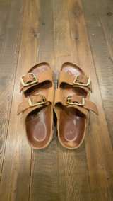 Birkenstock Arizona Big Buckle Leather Sandals Brown Size 39  - Image 1
