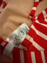 J.Crew Red and White Striped One-Piece Swimsuit - Image 3