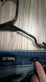 Hot Topic Skull and Cross Flare Jeans Size 11 Goth wide leg - Image 2