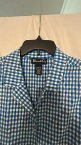 Denim & Co. Gingham Seersucker Short Sleeve Shirt - Image 2