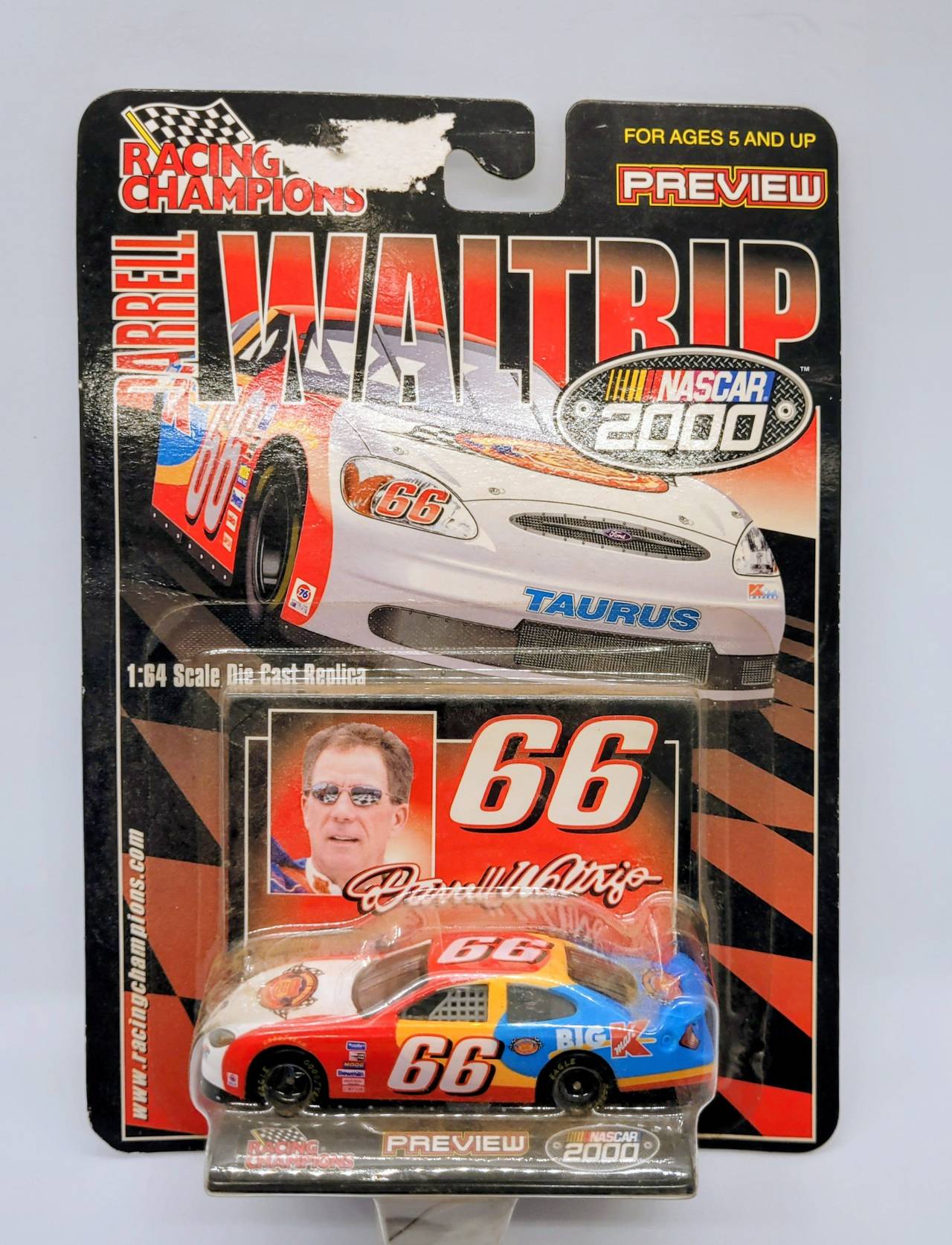 Racing Champions Darrell Waltrip #66 Big K Ford Taurus 1:64 Die-Cast