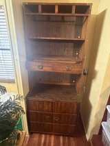 Vintage Campaign Style Hutch Cabinet-set of 2 - Image 7