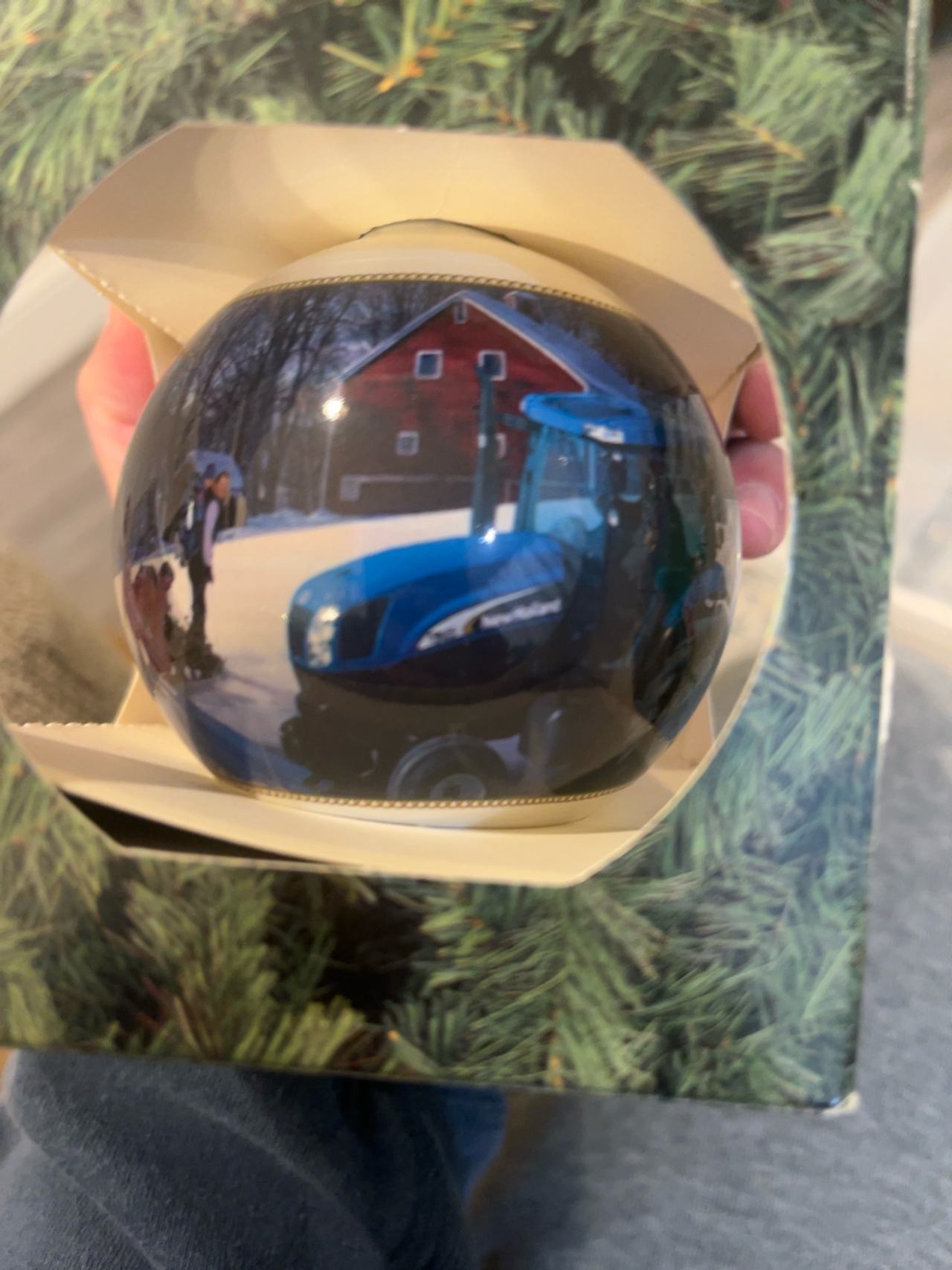 New Holland Tractor Christmas Ornament