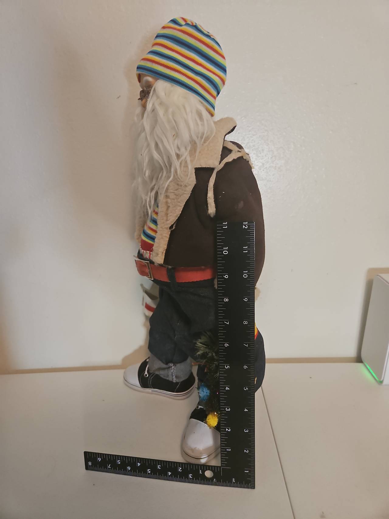 Hipster Santa Claus Standing Figurine